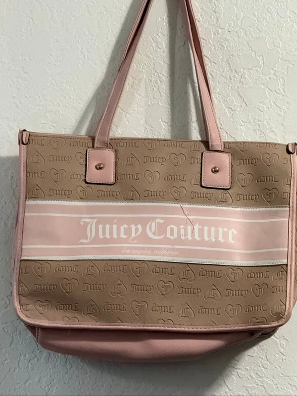 Juicy Couture Fashionista Tote, Sand Stone pink tan bag purse - Image 2