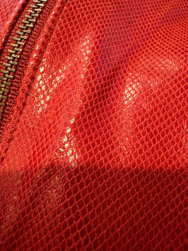 Nasty Gal Shimmering Red Faux-Leather Scoop Mini Dress - Image 5