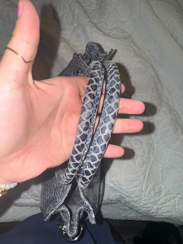 Michael Kors Blue Snake Skin Bag - Image 4
