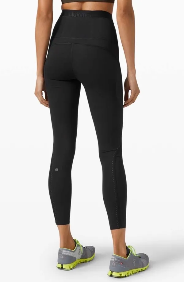 Lululemon Fast and Free Super High Rise Tight 25" Elite Black 6 - Image 6