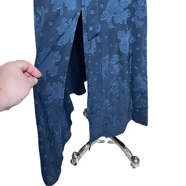 LULUS Compelling Love Navy Blue Floral Burnout Belted Maxi Dress - Image 6