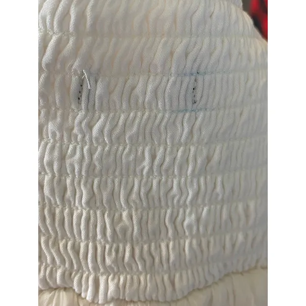 Express White Maxi Dress Lace Halter High Neck Sheet Flowy Overlay Small - Image 7