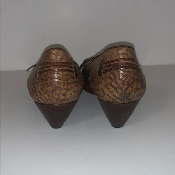 Vintage Size 35 / 5 Angelina 1980s Loafer‎ Pumps Brown - Image 4