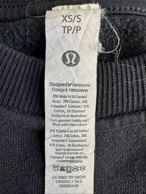 lululemon athletica Women's Black Crewneck Sweatshirt - Image 3
