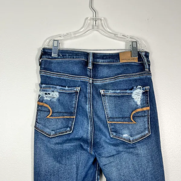 American Eagle Ne(x)t Level Super High Rise Jegging Distressed Skinny Jeans 2S - Image 5