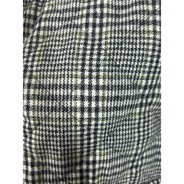 Zara Oversized Plaid Utility Coat Jacket Medium Green Gray Check - Image 10