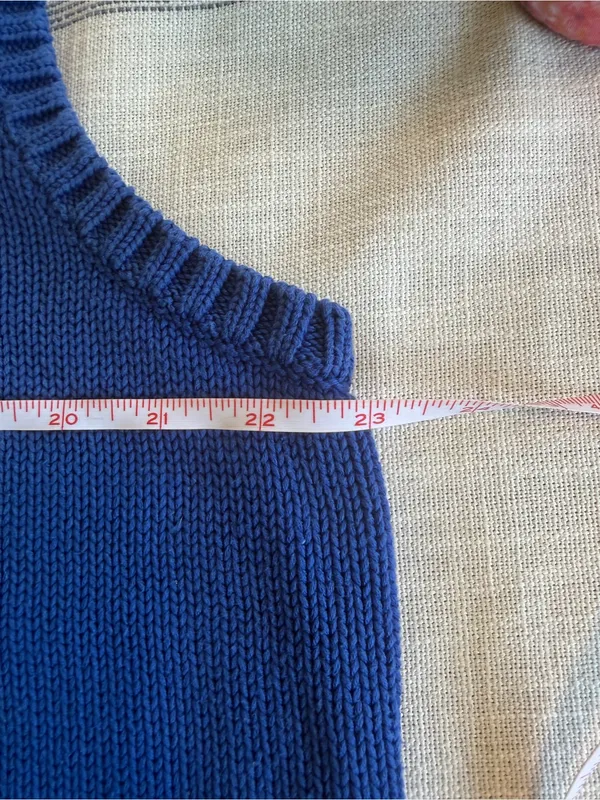 Polo by Ralph Lauren Blue V-Neck Knit Sweater Vest Size Large Old Money Preppy - Image 6
