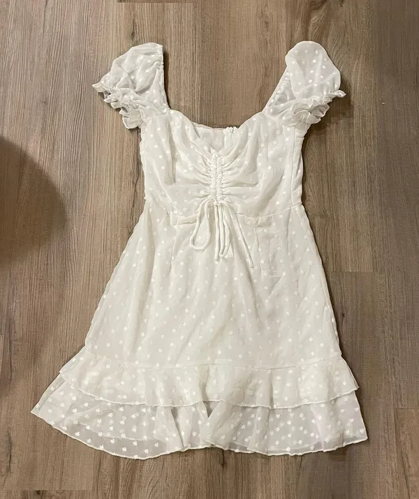 White Mini Dress - Image 3