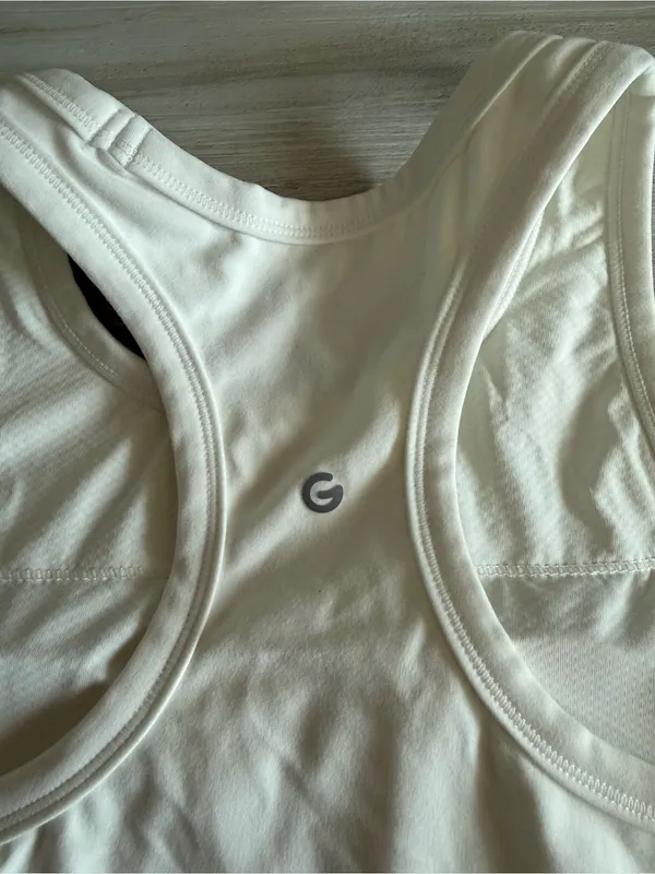 Glowmode FeatherFit™ Routine Round Neck Racerback Tank White Large NWT - Image 12