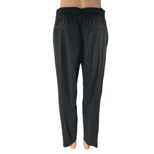 Athleta Women's Black High Waist Straight Leg Athletic Trousers Pants Size 6 - Image 3