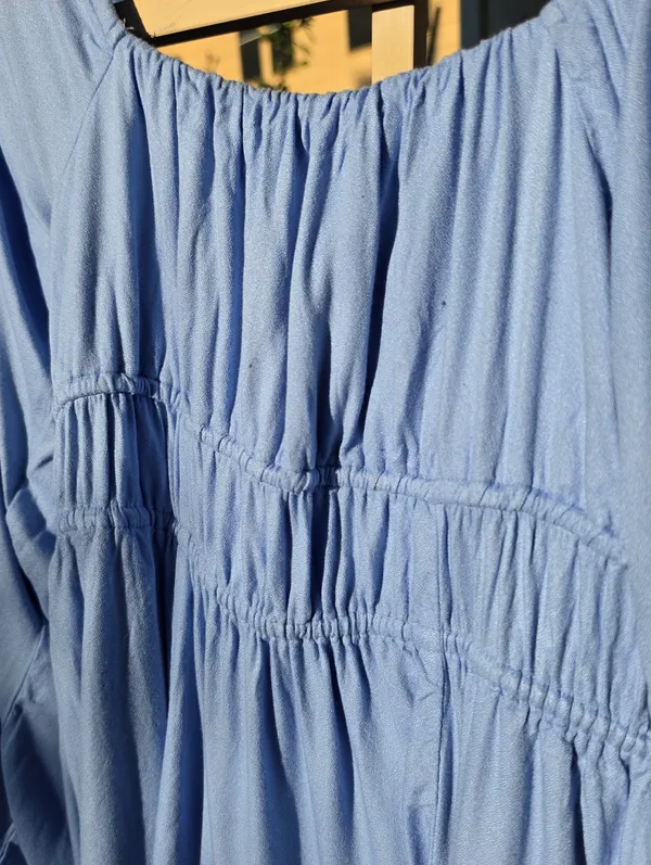 Old Navy Baby Blue Long Sleeve Dress Medium - Image 5
