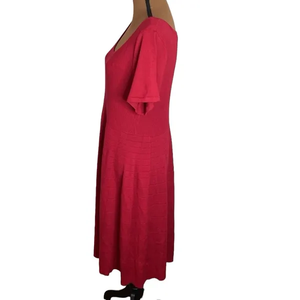 Torrid Mini Sweater Skater Dress in red size 2X - Image 5