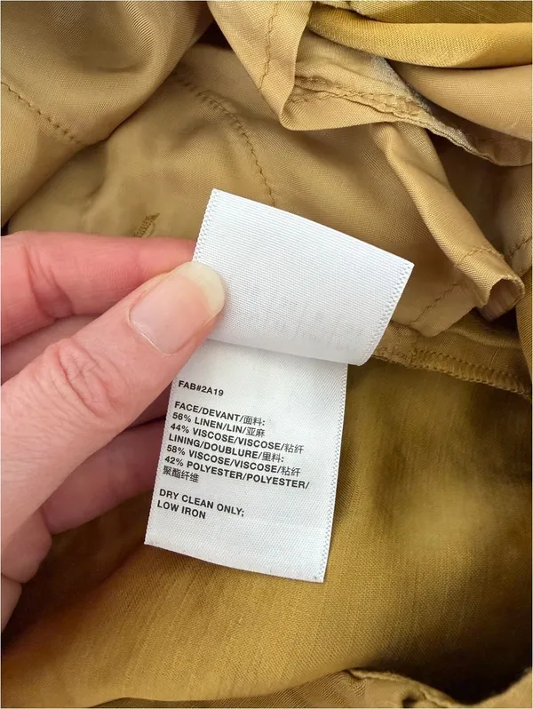 Lafayette 148 Linen Viscose Gates Pant Size 2 Khaki Green Luxury Career - Image 7