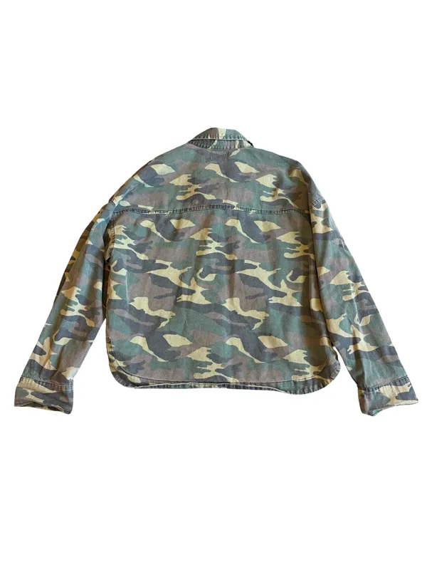 Sundry Button-Down Camo Jacket Shacket Layering 100% Cotton Streetwear Sz Large - Image 10