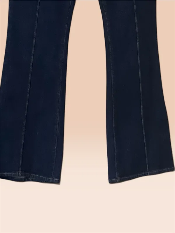 LOFT The Slim Flare Jeans Dark Wash Front Seam Size 28/6 - Image 5