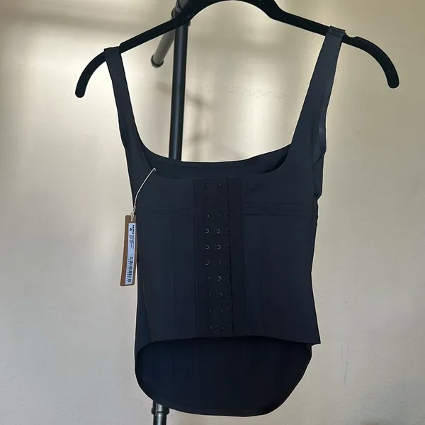NWT Skims Bonded‎ corset group long corset onyx size XS black - Image 3