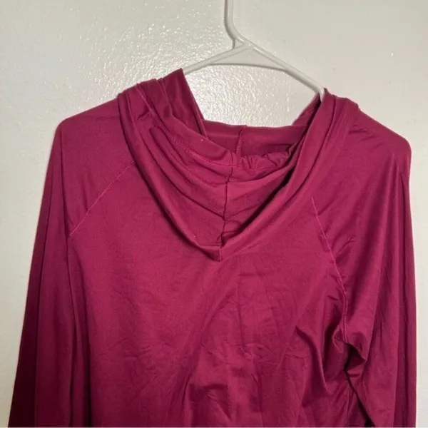 Yoga Smoga Women's Size Large Hoodie Hooded Sweatshirt Pink Berry Soft Stretch‎ - Image 8
