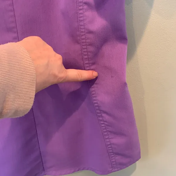 Sanibel Scrubs Women’s Large Light Purple Faux Wrap Short Sleeve Scrub Top - Image 8