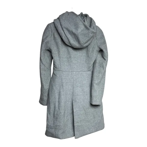 Zara Basic Women's Gray Hooded Coat Jacket Size S‎ - Image 2