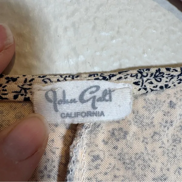 John Galt Brandy Melville Tan Ditsy Floral Mini Wrap Dress Womens S Fall Classic - Image 4