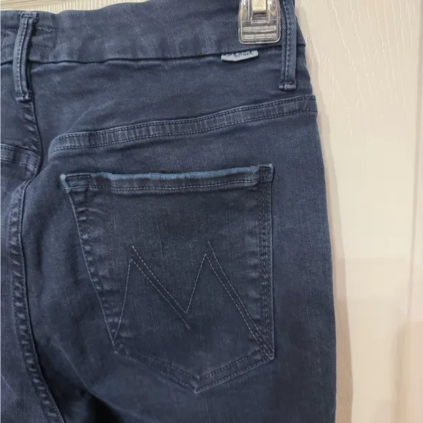 Mother Denim Midnight Blue Wash High Waisted Looker Ankle‎ Fray Jeans - Image 6