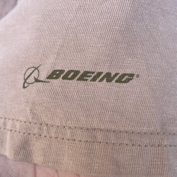 Hanes Vintage World War 2 Boeing Jets Military Aviation Graphic Tan T-shirt - Image 4