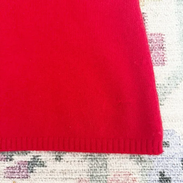 Vintage Pursuits Womens Cashmere Turtle Neck Sweater Small Red Old Money Holiday - Image 4