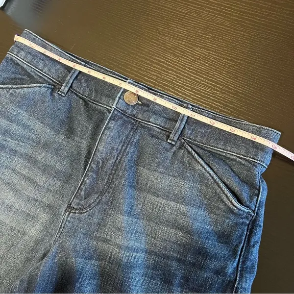 Loft Women’s High Rise Trousers‎ Dark Wash Wide Leg Jeans 6 - Image 9