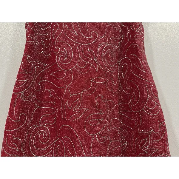 Jump Apparel Red Y2K Lurex Mini Dress 5/6 - Image 4
