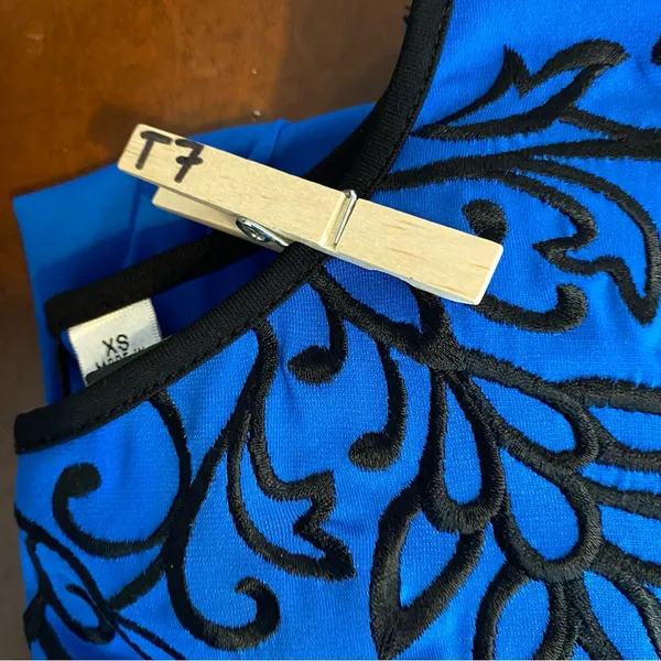 Bob Mackie wearable art‎ Royal Blue with Embroidery Midi Dress size xs nwt new - Image 7