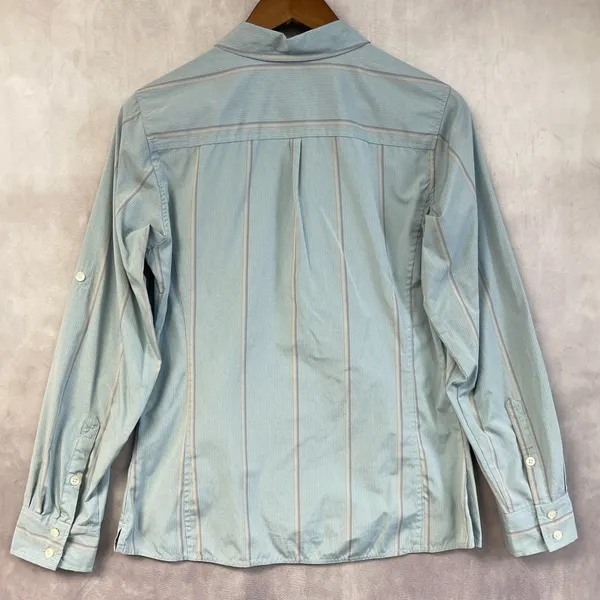 Patagonia Womens La‎ Reina Button Down Shirt Size 8 Striped Hiking Gorp Granola - Image 2