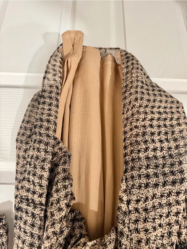 Anthropologie Vanessa Virginia Dress XS Black Tan Smocked Waist Boho - Image 6