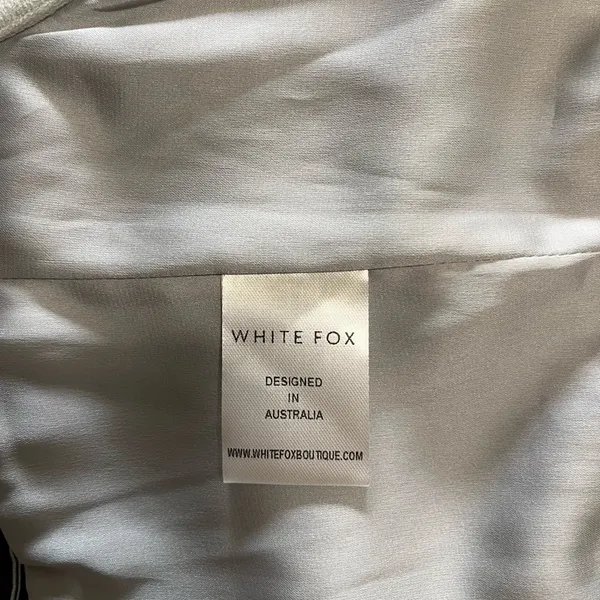 WHITE FOX Silver Corset Crop Tank Top Women’s Sz Small EUC - Image 5