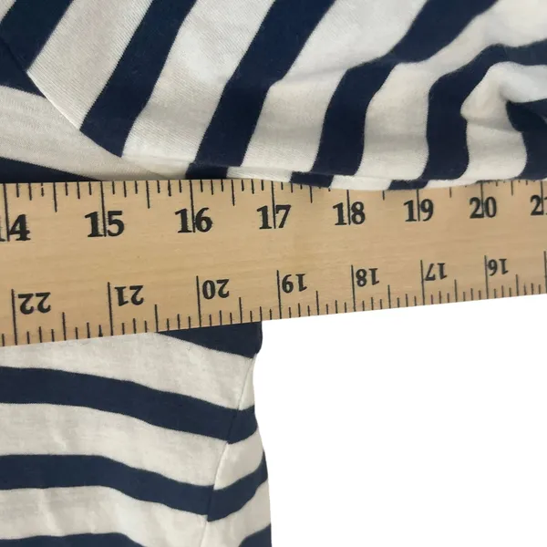 Sanctuary Women's Size Small Striped Navy Cottage Long Sleeve Lace Hem‎ Top - Image 8