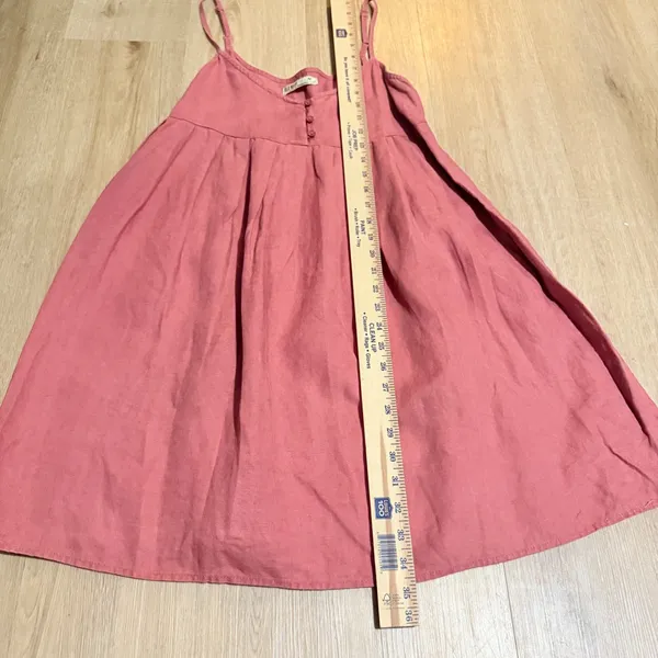 Vintage Y2K Old Navy Linen Button Front Mini Sundress Tunic Dress Size‎ M - Image 5