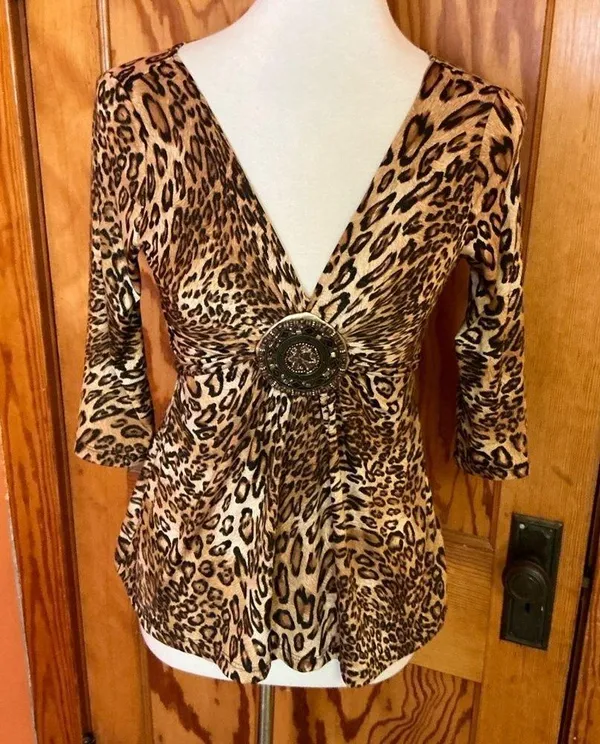 Vintage unique Y2K sexy leopard top - Image 8