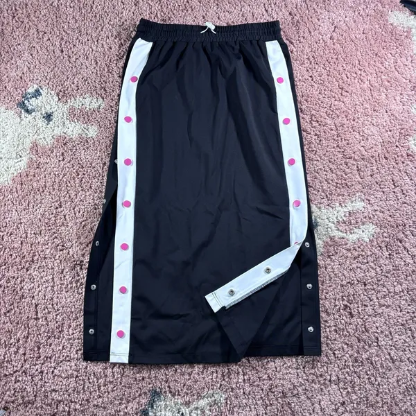 EDIKTED Athletic Side Snap Low Rise Maxi Skirt Size Small Black/Pink/White $58 - Image 4