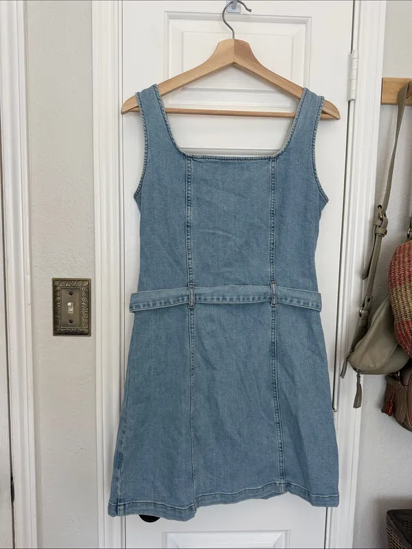 Reformation Harlowe denim button down mini dress - Image 10