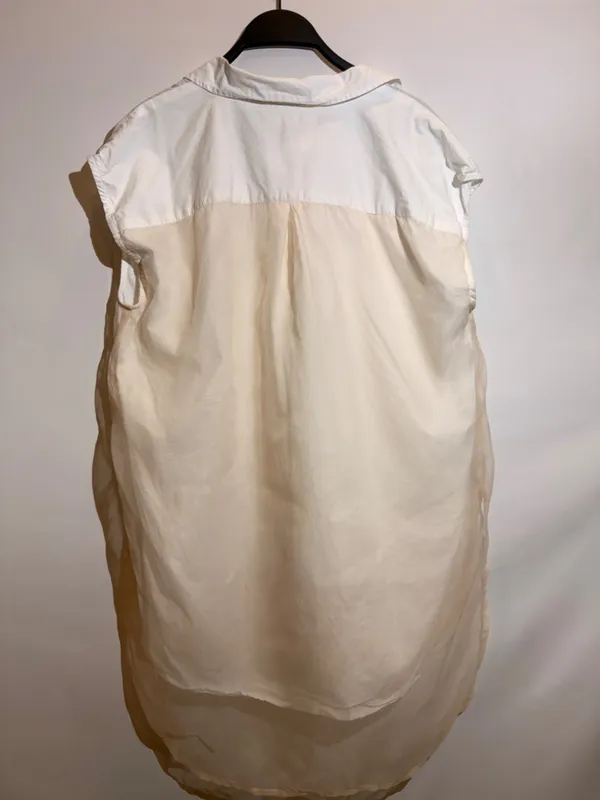 Maeve Anthropologie Bennet White Sleeveless Buttondown Muscle Tank Top M - Image 3