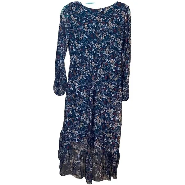 Elena Baldi Silk Floral Hi-Lo Dress Size Small - Image 11