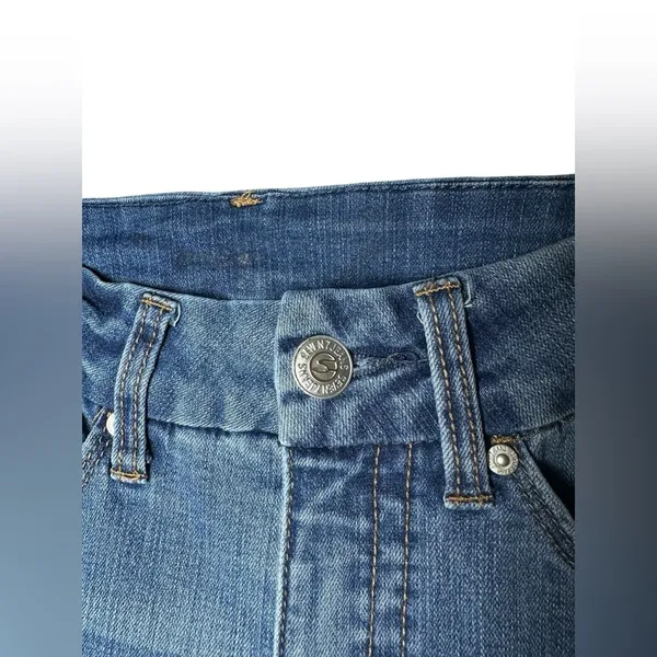 7‎ For All Mankind Women’s Skinny Jeans Blue Size 6 Mid Rise Stretch Denim - Image 5
