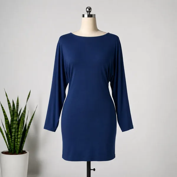 🆕 Von Ronen New York Dolman Sleeve Fitted Mini Dress in Navy - Image 4