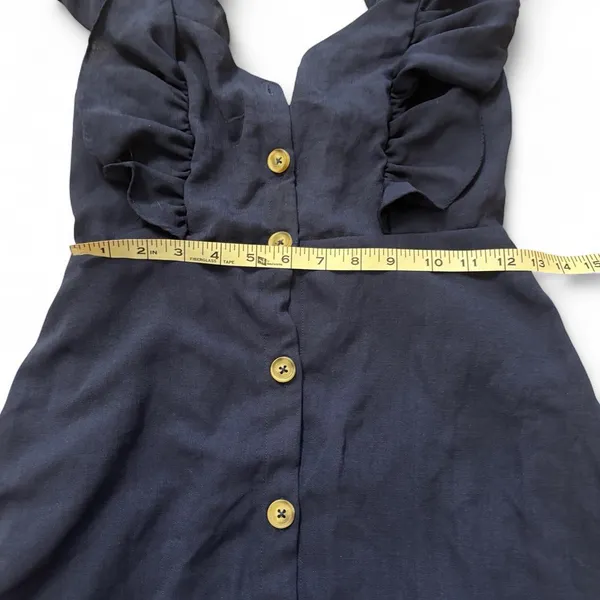 Story on button ruffles long dress Blue Size M - Image 5