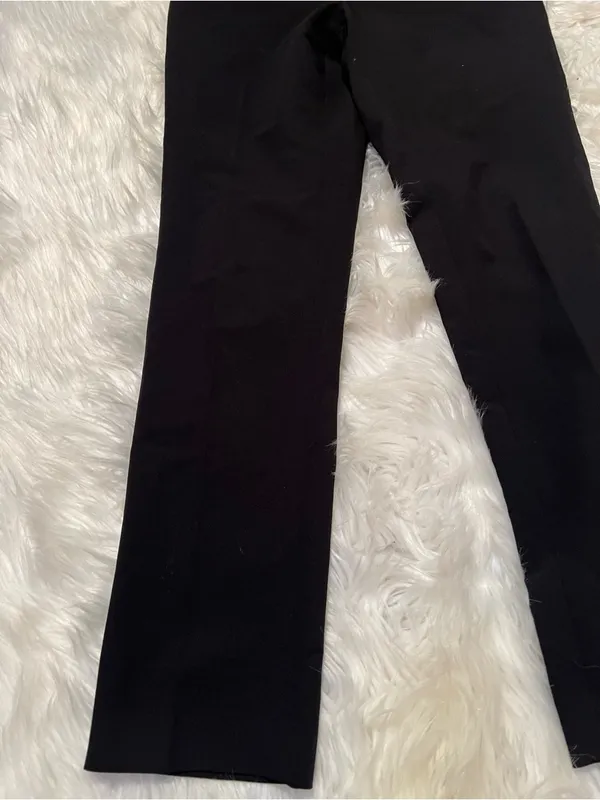 Women's Dress Pants Trousers Black Mid-Rise Unbranded 2Way Stretch 552-1003F - Image 3