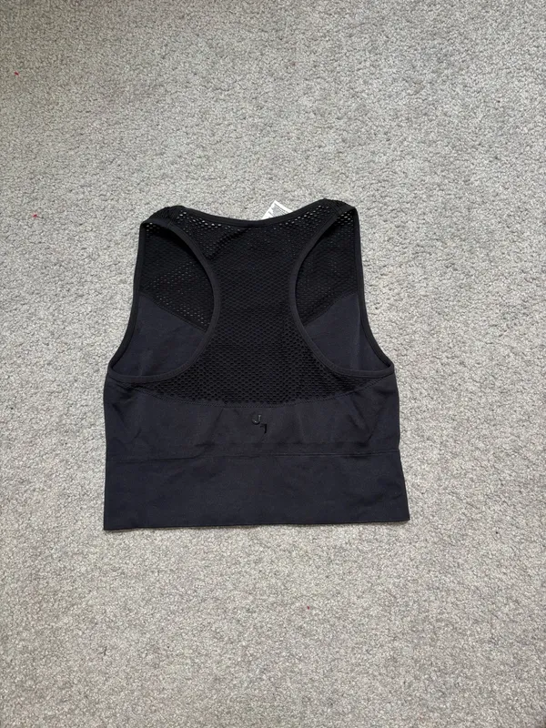 JoyLab Black Mesh Racerback Sports Bra - Image 3