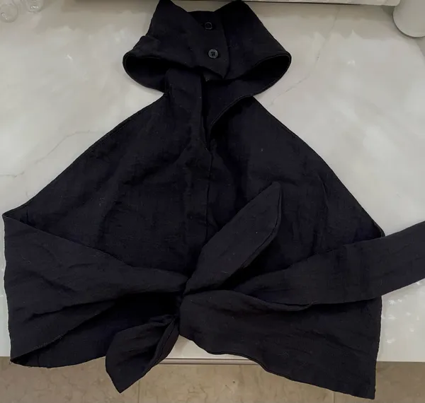 H&M Black Twist Halter Top With Open Tie Back - Image 3