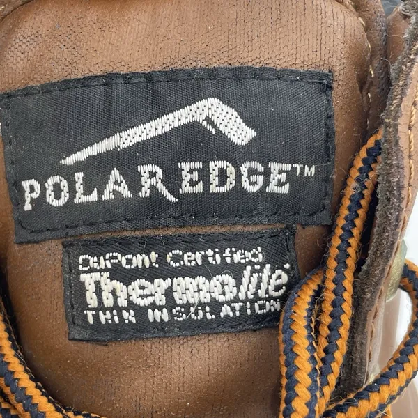 Polar Edge Womens‎ 6 Duck Boots Laced Navy Tan Upper Thermolite Insulation Steel - Image 14