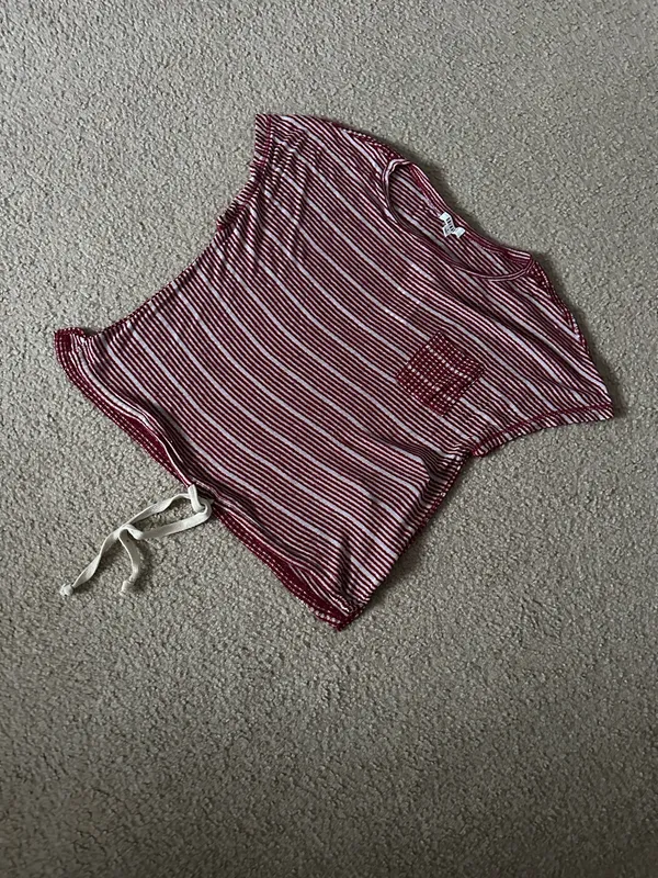 Striped Red Women's Top size S - Image 2
