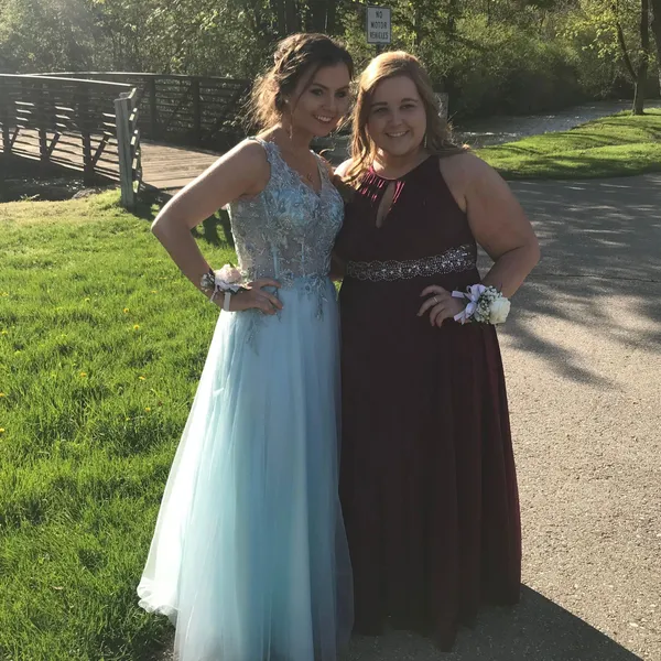 Blue Prom Dress Size 2 - Image 5