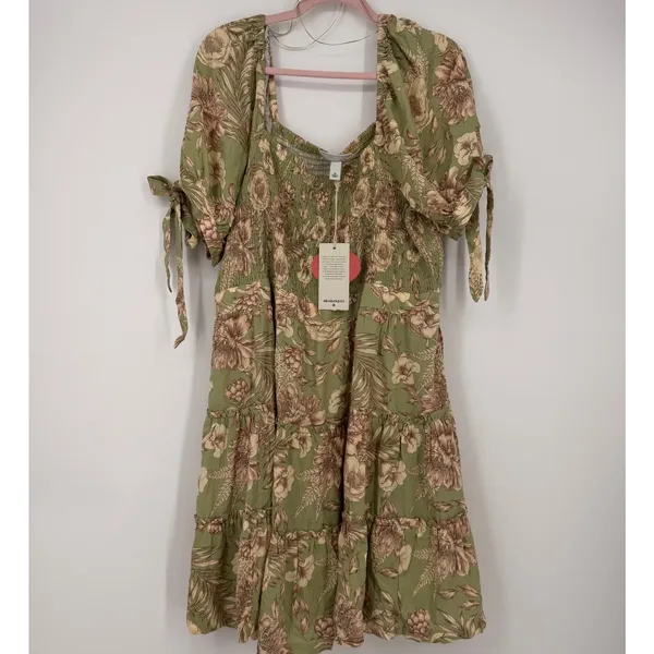Target x Agua Bendita green floral dress Sz 1X - Image 2